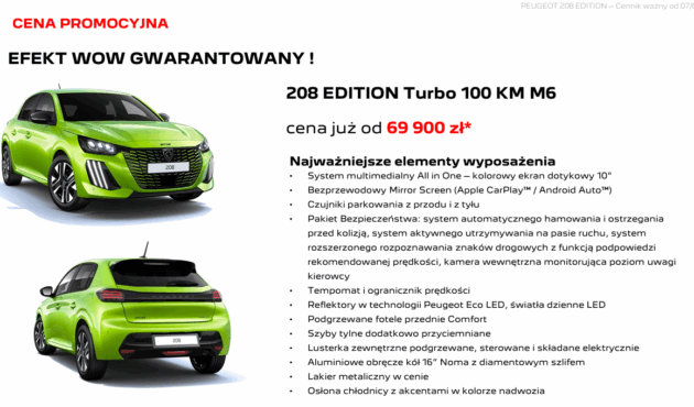 208 Edition 1.2 Turbo 100KM M6