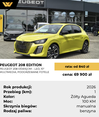 Peugeot 208 Bielsko-Biała oferta